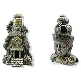 Oikabio Antike Stein Buddha Harz Figuren Aquarium Ornament & Aquarium Stein Buddha Ornament Retro...