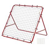 VEVOR Fußball Rebounder Netz, Tragbares Prellwand Fußball 100x100 cm, Fußballtor Rebounder Kicker...