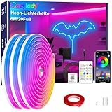 Cozylady 6M RGB Neon LED Strip, Flexible Streifen Mit starkem Doppelklebeband ausstatten,24V LED...