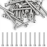 50 Stück M3 Schrauben Set, m3 x 25mm Zylinderschrauben mit Innensechskant Schrauben Set, DIN 912 A2...