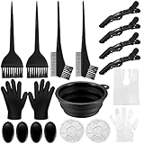 Yibaijia 18 Stk Haarfärbepinsel Set, Haare Färben Zubehör, Haar Färben Färbung Tool, mit...