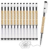 Hopton 12 Stück Stifte, Gelschreiber Schwarz, Schnelltrocknende Gelstifte Set, Gel Pen, Liquid Gel...