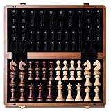 A&A 38cm magnetisches hölzernes Schachset, handgemachte 7.6cm Königshöhe Deutscher Ritter...