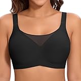 Jiuday BH Damen ohne Bügel BH Große Brüste Starker Halt Push Up BH ohne Buegel Seamless Bequem BH...