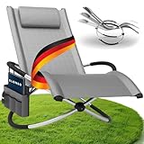 ELONEO Schaukelliege Outdoor mit Tasche, Relaxliege bis 180 kg Belastbarkeit, Schaukelsessel...