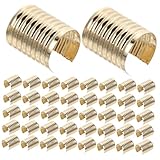 LOLIPPYY 100 Stück Lederseil Clips Metall Verschlüsse Zylindrische Quetschperlen Endkappen für...