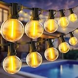 Lichterkette Außen LED Strom Beleuchtung - 100ft Aussen 30m Outdoor String Lights Lichterketten...