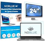 NOBLUE - Blaulichtfilter Laptop, PC Bildschirm 24' 16:9 - Anti Blaulicht Bildschirmfilter - für...