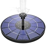 AISITIN Solar Springbrunnen 3.5W Solar Teichpumpe, Eingebaute 1500mAh Batterie, Solar Schwimmender...