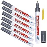 Atuful 6 Stück Fugenstift Fugenmörtel Fliesen Stift Fugen Reparatur Marker mit Ersatzspitze für...