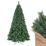 SALCAR 180 cm Künstlicher Weihnachtsbaum, Nordmanntanne, PVC Tannenbaum mit 580 grünen Spitzen,...