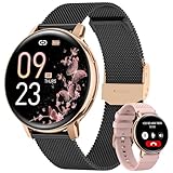 NAIXUES Smartwatch Damen mit Telefonfunktion, 1,39' Touchscreen Fitnessuhr 120+ Sportmodi...