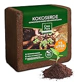 casa pura Kokoserde gepresst - 75 Liter Blumenerde aus Kokosfaser - Anzuchterde - Aussaaterde -...