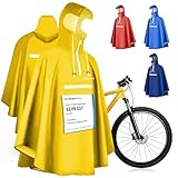 Premium Regenponcho Fahrrad wasserdicht SEHR GUT GETESTET - Regencape Fahrrad mit Reflektoren und...