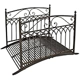 VARILANDO Gartenbrücke, Metallbrücke, Dekobrücke, Gartendekoration, Metalldekoration, Stahl in...