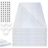 Herrselsam 14x Polycarbonat Hohlkammerstegplatten 60.5 x 121cm Doppelstegplatte 10,25 m² , 4mm...