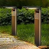 Boadw LED Solar Lampen Außen Garten Wegeleuchten Warmweiß Wetterfest mit 2 Modi Hell Solar...
