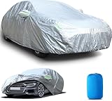Autogarage Abdeckung Winter, Auto Abdeckplane aus Langlebigem Oxford-Gewebe Und Aluminiumfolie,...