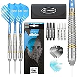 Phil Taylor 22G Steel Tip Darts Set - Accessories Gift Pack