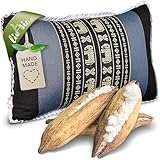 livasia Lendenstützkissen - 22x33x13cm - festes Rückenkissen mit 100% Kapok Naturfaser, nachhaltig...