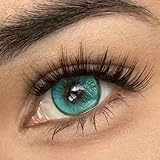 2 Stück Farbige Kontaktlinsen Ohne Stärke, Grün | Sehr stark deckende zu Fasching Fastnacht,...