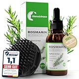 100% Reins Haaröl Rosmarin – Mit Rizinusöl, Jojobaöl, Kokosöl sowie Vitamin E und B7 –...
