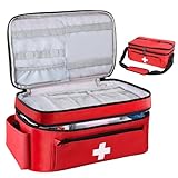 Erste Hilfe Tasche Leer, Groß Notfalltasche für Krankenschwester, Häusliche Pflege Medikamenten...