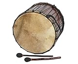 Basstrommel Mahagoni Ø 40 x 45-47cm Ziegenfell incl. 2 Sticks Bass Drum Medieval
