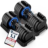 DH FitLife 25kg verstellbare Hanteln 4 bis 25 KG mit 10 Gewichtsstufen, Kurzhanteln Hanteln Set mit...