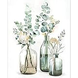 YALKIN Malen nach Zahlen Erwachsene Kit, DIY-Blume mit Pinsel und Acrylfarben, 40 x 50 cm,...