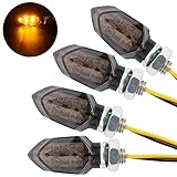 SFONIA 4 Stück Motorrad LED Blinker Mini Licht 12V 5LED M8 E-MARK E-geprüft OptikBlinkerleuchten...