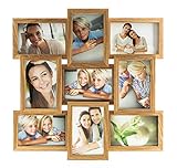 levandeo Holz Bilderrahmen Collage B x H: 45x45cm hochwertig verarbeitet 9 Fotos 10x15cm...
