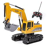 Thedttoy 1:24 Ferngesteuerter Bagger Spielzeug für Kinder, Auto 2,4 GHz Traktor RC mit Lichtern,...