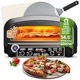 Elektrischer Pizzaofen bis 450°C für 37cm (14,6') große Pizza New York mit Pizzastein...