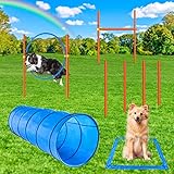 X XBEN Agility Set für Hunde, 5-teiliges Set Agility-Ausrüstung für Hunde, Agility Set mit 60CM...