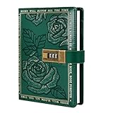 Générique Tagebuch mit Schloss, B6 mit Passwort – 224 Seiten, Leder, Rosa, fester Einband,...