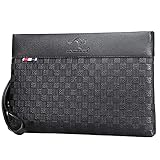 A-QMZL Clutch Herren Leder Business Große Kapazität Handtasche Handtasche Kartenfächer...