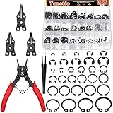 Tanstic 310Pcs C-Clip Externe Sicherungsringe Sprengringe Sortiment Kit(M4-M28) + E-Clip E Clip...