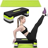 Neosport Aerobic Steppbrett Stepper Step-Bench mit Anti-Rutsch-Matte - Höhenverstellbar Stepbench...