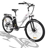 VARUN E-Bike Damen Herren 26 Zoll Elektrofahrräder mit 250W Motor 36V 10.4AH Lithium-Ionen-Akku...