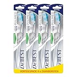 Zahnbürste - Dr.BEST Polimed, Mittel (4 Stück), für eine bis zu 49% bessere Reinigungsleistung*...