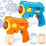 JOYIN 2 Seifenblasen Pistolen für Kinder mit 2 Seifenblasenflüssigkeit, Seifenblasenpistole für...