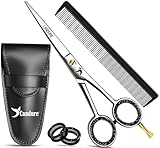Candure Friseurschere 6,5 Zoll Professionelle Haarschneideschere mit Kamm & Lederetui für Friseure,...