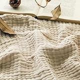 EMME Baumwolle Decke, Vorge-waschene Kuscheldecke, Weiche und Atmungsaktive Tagesdecke, Universale...
