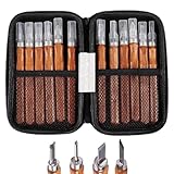 Holzschnitzwerkzeug-Set, kleine Meißel mit Schleifstein, 12-teilig, für Anfänger, Tischler,...