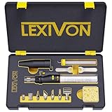 LEXIVON Butan Lötkolben Kit | Kabellos Gas löt, Selbstentzündende einstellbare Flamme, 7...