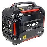 Matrix Notstromaggregat Benzin leise 2000 Watt Digitaler Generator Inverter Stromerzeuger...