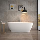 HOME DELUXE - freistehende Badewanne - DELIA, Weiß - Maße: ca. 180 x 90 x 58 cm - Füllmenge: 270...