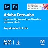 Adobe Creative Cloud Foto-Abo mit 20GB: Photoshop und Lightroom | 1 Jahreslizenz | PC/Mac Online...