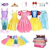 Prinzessinnen Verkleidung für Mädchen – Rollenspiel Verkleidungskleidung für Mädchen,...